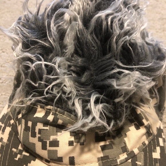 Flair hair visor hat camouflage military green hat green visor army visor - Picture 2 of 6